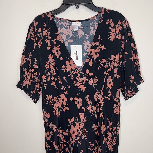 A New Day Women's Crepe Puff Short Sleeve Midi Dress Size Medium - Picture 10 of 12